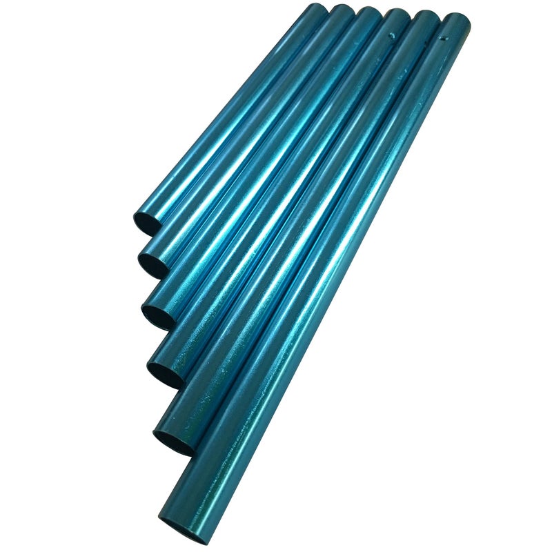 LGEGE 6 Pcs Blue Large Hollow Wind Chimes Outdoor Ideal Gift Aluminum Tubes Garden, Patio, Home Decoration, 6 Size - Image 2